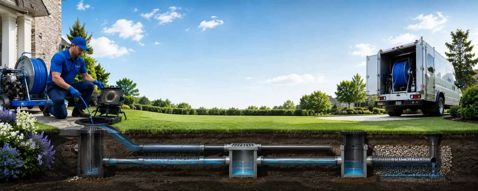 Outdoor drain cleaning information for Rampart, AK